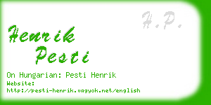 henrik pesti business card